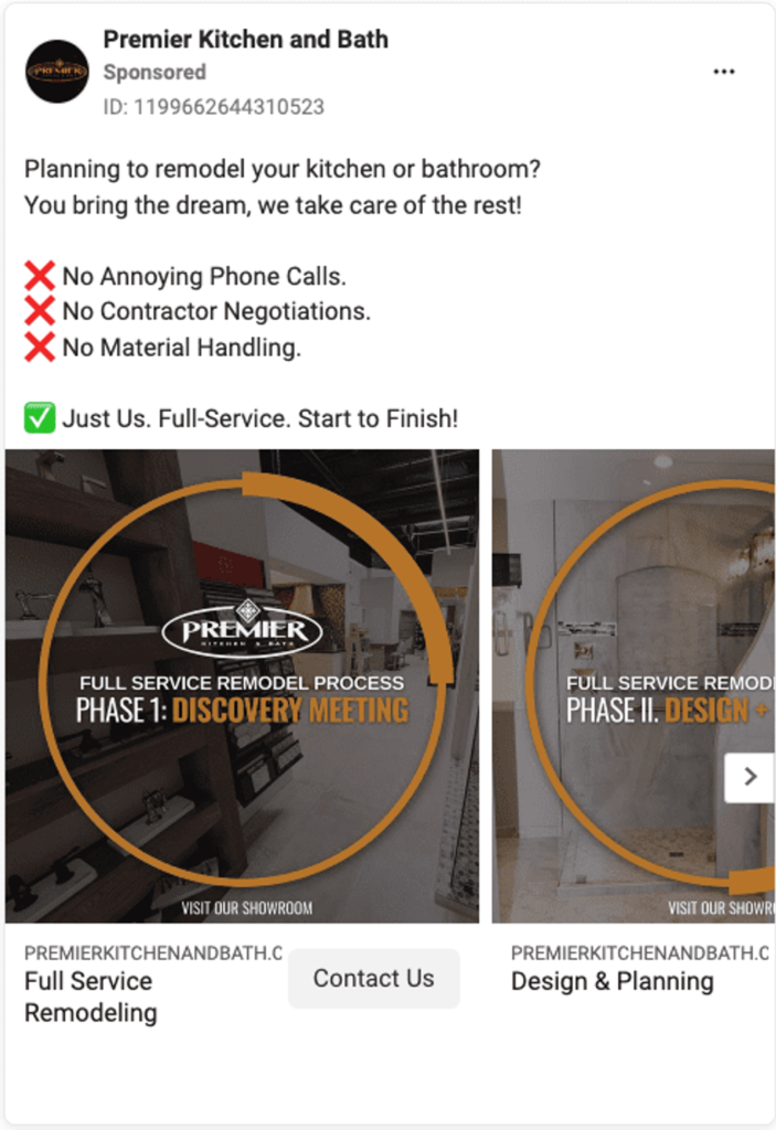 Facebook Ads Example for Contractors 